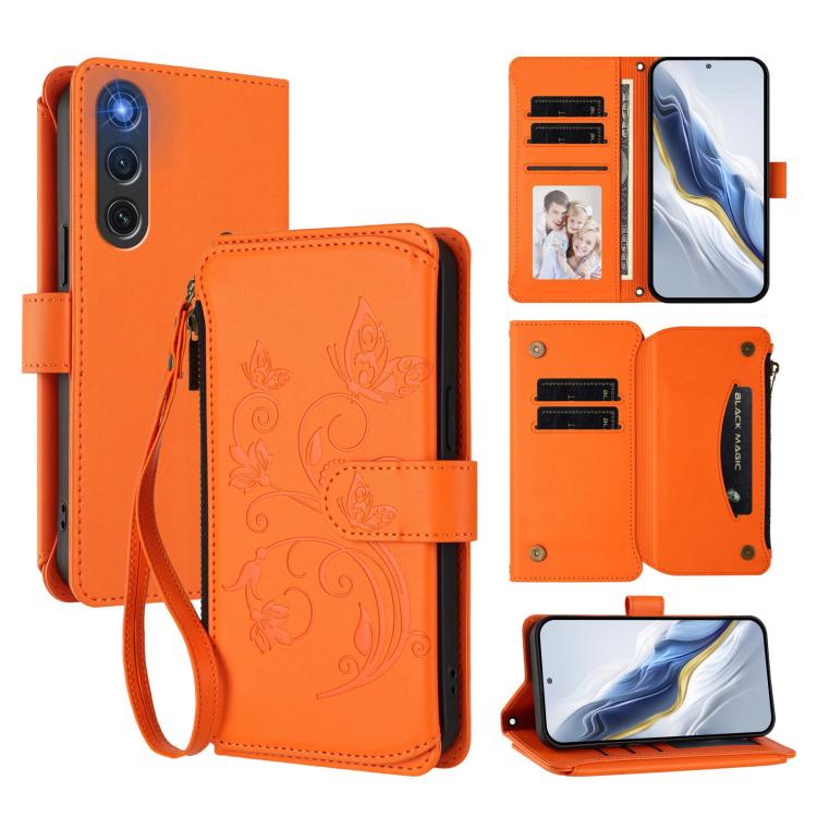 Butterfly Love Flower Multi-card Zipper Wallet Leather Phone Case, For ZTE nubia Neo 5 5G, For ZTE nubia Neo 5 GT 5G, For ZTE nubia P7 Pro / Optus X Value, For ZTE nubia P9 Pro / Optus X Pro 2 5G, For ZTE nubia RedMagic 11 Air                          ...