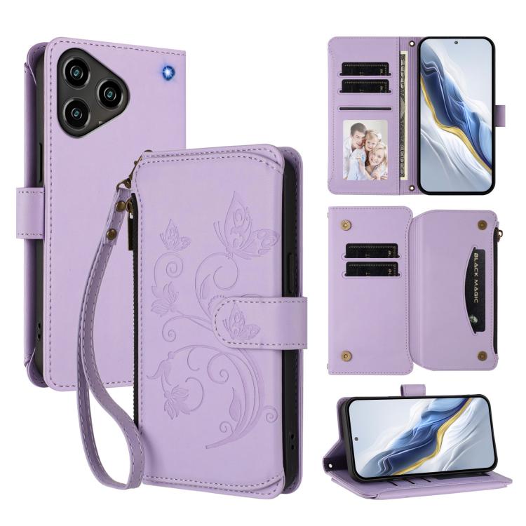 Butterfly Love Flower Multi-card Zipper Wallet Leather Phone Case, For ZTE nubia Neo 5 5G, For ZTE nubia Neo 5 GT 5G, For ZTE nubia P7 Pro / Optus X Value, For ZTE nubia P9 Pro / Optus X Pro 2 5G, For ZTE nubia RedMagic 11 Air                          ...