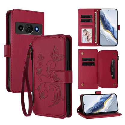 Butterfly Love Flower Multi-card Zipper Wallet Leather Phone Case, For ZTE nubia Neo 5 5G, For ZTE nubia Neo 5 GT 5G, For ZTE nubia P7 Pro / Optus X Value, For ZTE nubia P9 Pro / Optus X Pro 2 5G, For ZTE nubia RedMagic 11 Air                          ...
