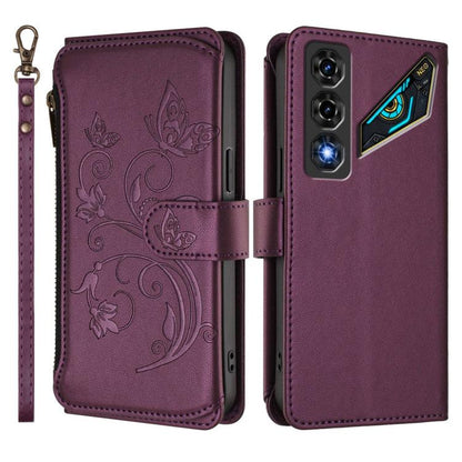 Butterfly Love Flower Multi-card Zipper Wallet Leather Phone Case, For ZTE nubia Neo 5 5G, For ZTE nubia Neo 5 GT 5G, For ZTE nubia P7 Pro / Optus X Value, For ZTE nubia P9 Pro / Optus X Pro 2 5G, For ZTE nubia RedMagic 11 Air                          ...