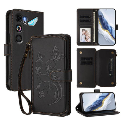 Butterfly Love Flower Multi-card Zipper Wallet Leather Phone Case, For ZTE nubia Neo 5 5G, For ZTE nubia Neo 5 GT 5G, For ZTE nubia P7 Pro / Optus X Value, For ZTE nubia P9 Pro / Optus X Pro 2 5G, For ZTE nubia RedMagic 11 Air                          ...