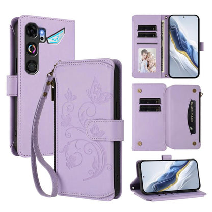 Butterfly Love Flower Multi-card Zipper Wallet Leather Phone Case, For ZTE nubia Neo 5 5G, For ZTE nubia Neo 5 GT 5G, For ZTE nubia P7 Pro / Optus X Value, For ZTE nubia P9 Pro / Optus X Pro 2 5G, For ZTE nubia RedMagic 11 Air                          ...