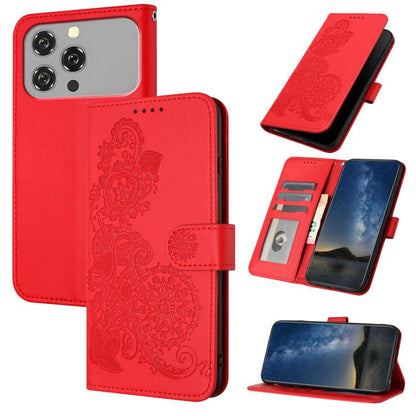 Datura Flower Embossed Flip Leather Phone Case, For Oukitel C17 4G 2026, For Oukitel C26, For Oukitel C53, For Oukitel C51