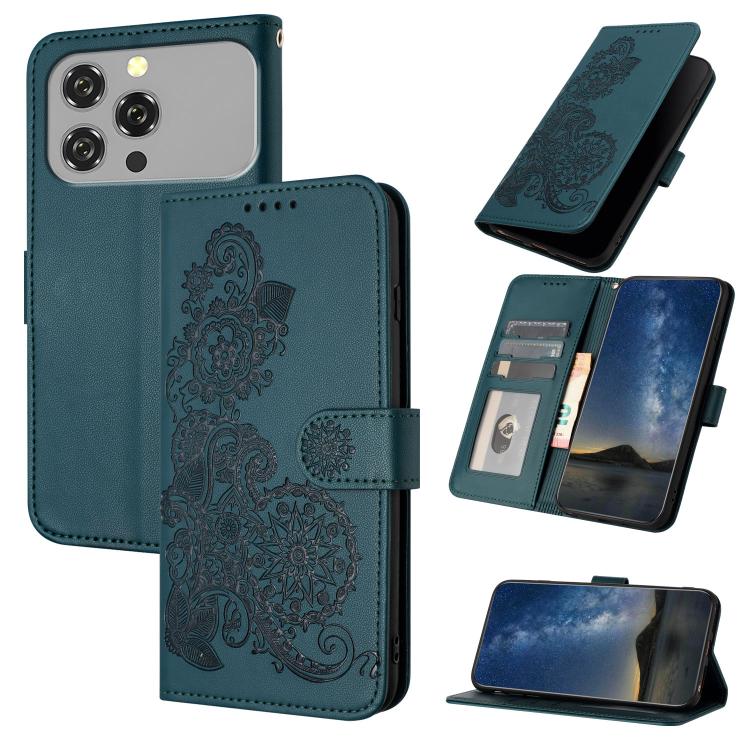 Datura Flower Embossed Flip Leather Phone Case, For Oukitel C17 4G 2026, For Oukitel C26, For Oukitel C53, For Oukitel C51