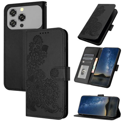 Datura Flower Embossed Flip Leather Phone Case, For Oukitel C17 4G 2026, For Oukitel C26, For Oukitel C53, For Oukitel C51