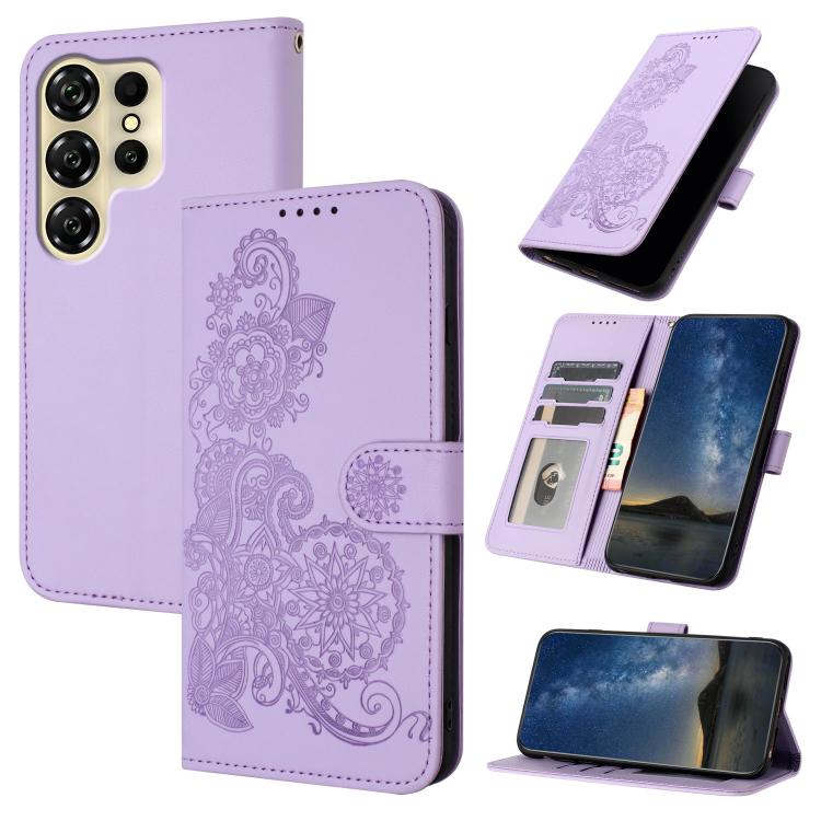 Datura Flower Embossed Flip Leather Phone Case, For Oukitel C17 4G 2026, For Oukitel C26, For Oukitel C53, For Oukitel C51