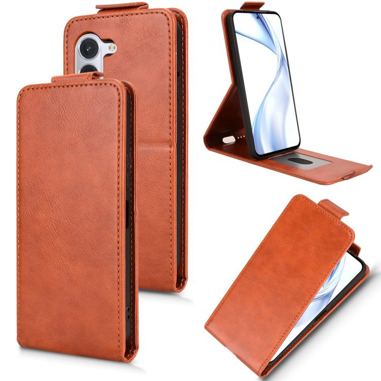 Magnetic Vertical Flip Leather Phone Case with Buckle, For Fujitsu Arrows We3, For Fujitsu Arrows Alpha F-51F