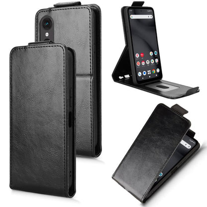 Magnetic Vertical Flip Leather Phone Case with Buckle, For Fujitsu Arrows We3, For Fujitsu Arrows Alpha F-51F