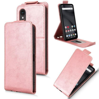 Magnetic Vertical Flip Leather Phone Case with Buckle, For Fujitsu Arrows We3, For Fujitsu Arrows Alpha F-51F