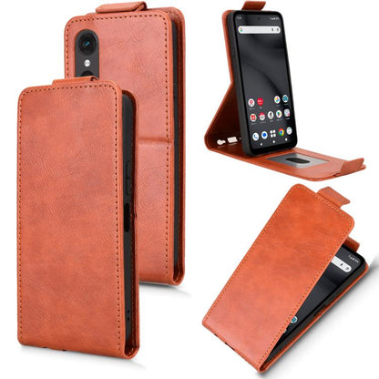 Magnetic Vertical Flip Leather Phone Case with Buckle, For Fujitsu Arrows We3, For Fujitsu Arrows Alpha F-51F