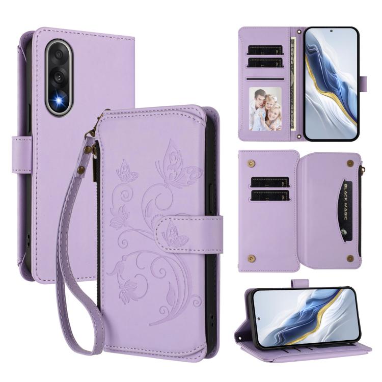 Butterfly Love Flower Multi-card Zipper Wallet Leather Phone Case, For OnePlus Turbo 6X Pro 5G, For OnePlus Turbo 6 / 6V 5G, For OnePlus Nord 5 5G / Ace 5 Ultra, For OnePlus Nord CE5 / Ace 5 Racing, For OnePlus 13T, For OnePlus 13R 5G / Ace 5 / 5 Pro  ...