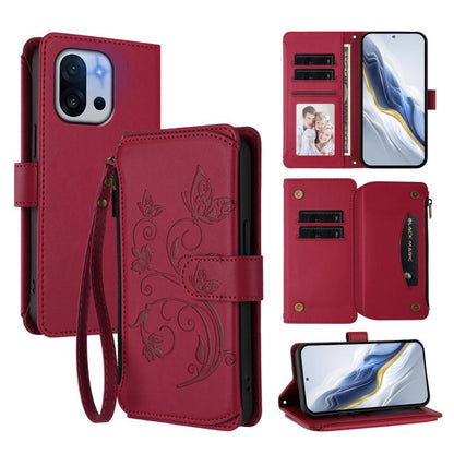 Butterfly Love Flower Multi-card Zipper Wallet Leather Phone Case, For OnePlus Turbo 6X Pro 5G, For OnePlus Turbo 6 / 6V 5G, For OnePlus Nord 5 5G / Ace 5 Ultra, For OnePlus Nord CE5 / Ace 5 Racing, For OnePlus 13T, For OnePlus 13R 5G / Ace 5 / 5 Pro  ...