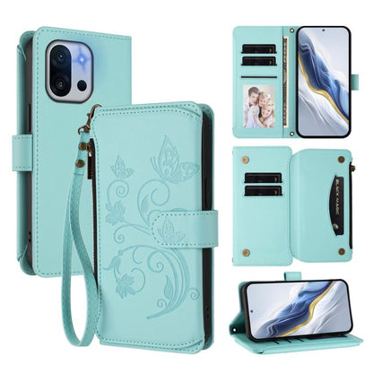 Butterfly Love Flower Multi-card Zipper Wallet Leather Phone Case, For OnePlus Turbo 6X Pro 5G, For OnePlus Turbo 6 / 6V 5G, For OnePlus Nord 5 5G / Ace 5 Ultra, For OnePlus Nord CE5 / Ace 5 Racing, For OnePlus 13T, For OnePlus 13R 5G / Ace 5 / 5 Pro  ...