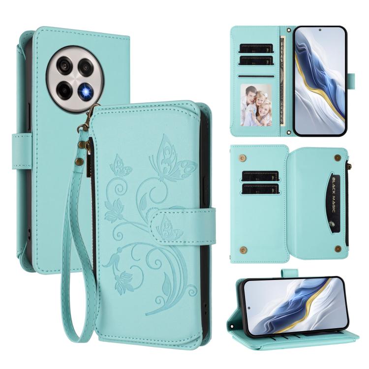 Butterfly Love Flower Multi-card Zipper Wallet Leather Phone Case, For OnePlus Turbo 6X Pro 5G, For OnePlus Turbo 6 / 6V 5G, For OnePlus Nord 5 5G / Ace 5 Ultra, For OnePlus Nord CE5 / Ace 5 Racing, For OnePlus 13T, For OnePlus 13R 5G / Ace 5 / 5 Pro  ...
