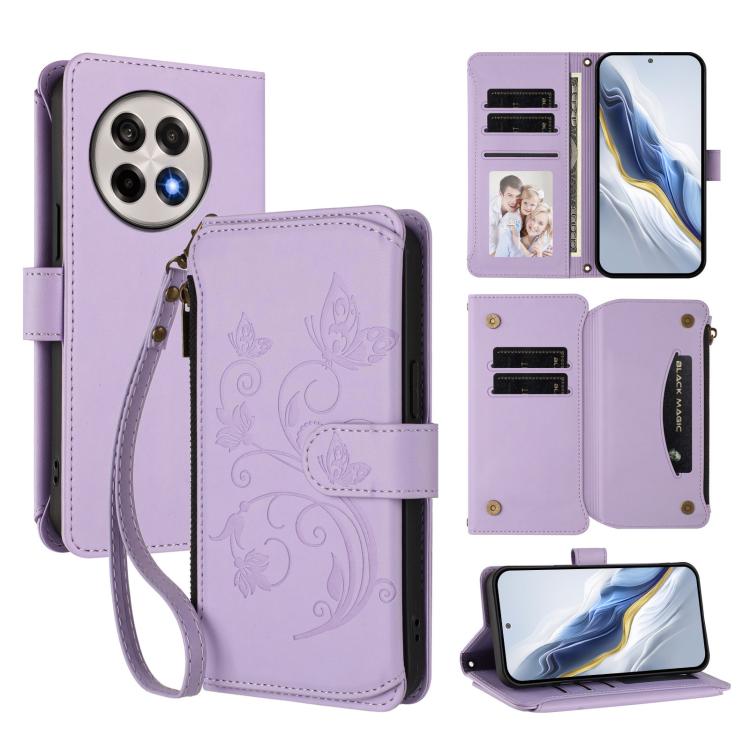 Butterfly Love Flower Multi-card Zipper Wallet Leather Phone Case, For OnePlus Turbo 6X Pro 5G, For OnePlus Turbo 6 / 6V 5G, For OnePlus Nord 5 5G / Ace 5 Ultra, For OnePlus Nord CE5 / Ace 5 Racing, For OnePlus 13T, For OnePlus 13R 5G / Ace 5 / 5 Pro  ...