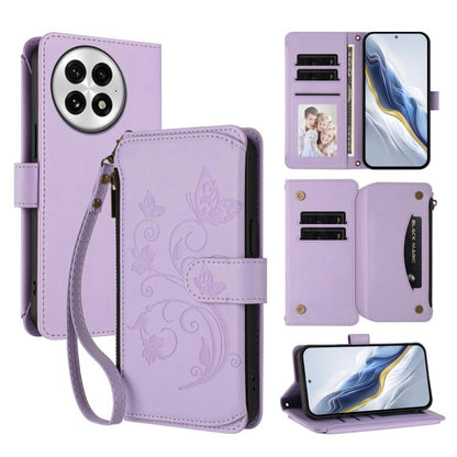 Butterfly Love Flower Multi-card Zipper Wallet Leather Phone Case, For OnePlus Turbo 6X Pro 5G, For OnePlus Turbo 6 / 6V 5G, For OnePlus Nord 5 5G / Ace 5 Ultra, For OnePlus Nord CE5 / Ace 5 Racing, For OnePlus 13T, For OnePlus 13R 5G / Ace 5 / 5 Pro  ...