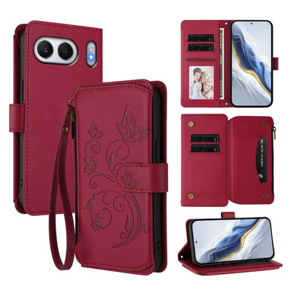 Butterfly Love Flower Multi-card Zipper Wallet Leather Phone Case, For OnePlus Turbo 6X Pro 5G, For OnePlus Turbo 6 / 6V 5G, For OnePlus Nord 5 5G / Ace 5 Ultra, For OnePlus Nord CE5 / Ace 5 Racing, For OnePlus 13T, For OnePlus 13R 5G / Ace 5 / 5 Pro  ...