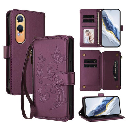 Butterfly Love Flower Multi-card Zipper Wallet Leather Phone Case, For OnePlus Turbo 6X Pro 5G, For OnePlus Turbo 6 / 6V 5G, For OnePlus Nord 5 5G / Ace 5 Ultra, For OnePlus Nord CE5 / Ace 5 Racing, For OnePlus 13T, For OnePlus 13R 5G / Ace 5 / 5 Pro  ...
