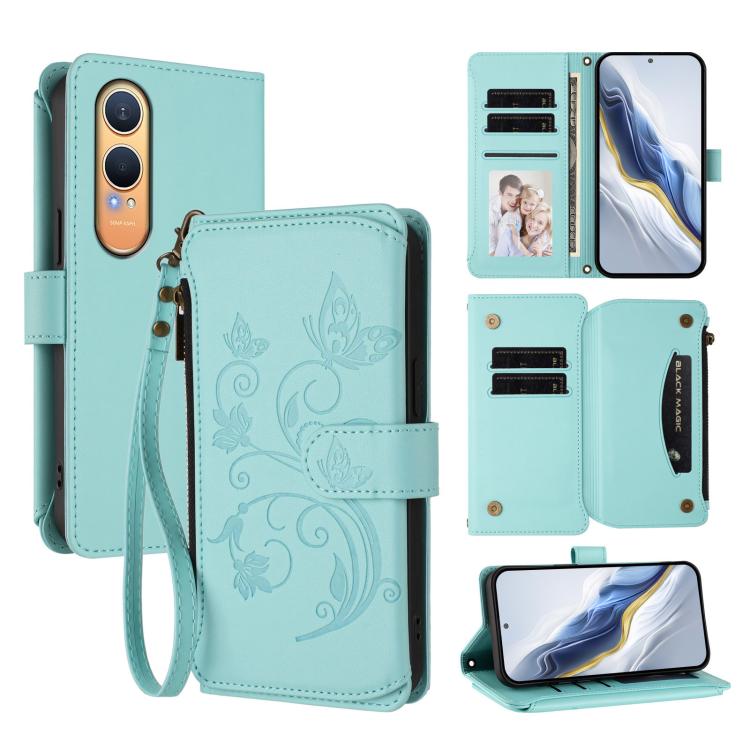 Butterfly Love Flower Multi-card Zipper Wallet Leather Phone Case, For OnePlus Turbo 6X Pro 5G, For OnePlus Turbo 6 / 6V 5G, For OnePlus Nord 5 5G / Ace 5 Ultra, For OnePlus Nord CE5 / Ace 5 Racing, For OnePlus 13T, For OnePlus 13R 5G / Ace 5 / 5 Pro  ...