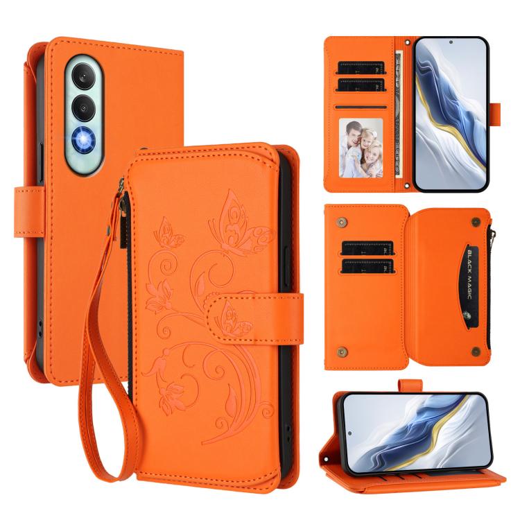 Butterfly Love Flower Multi-card Zipper Wallet Leather Phone Case, For OnePlus Turbo 6X Pro 5G, For OnePlus Turbo 6 / 6V 5G, For OnePlus Nord 5 5G / Ace 5 Ultra, For OnePlus Nord CE5 / Ace 5 Racing, For OnePlus 13T, For OnePlus 13R 5G / Ace 5 / 5 Pro  ...
