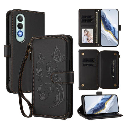 Butterfly Love Flower Multi-card Zipper Wallet Leather Phone Case, For OnePlus Turbo 6X Pro 5G, For OnePlus Turbo 6 / 6V 5G, For OnePlus Nord 5 5G / Ace 5 Ultra, For OnePlus Nord CE5 / Ace 5 Racing, For OnePlus 13T, For OnePlus 13R 5G / Ace 5 / 5 Pro  ...
