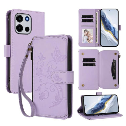 Butterfly Love Flower Multi-card Zipper Wallet Leather Phone Case, For OnePlus Turbo 6X Pro 5G, For OnePlus Turbo 6 / 6V 5G, For OnePlus Nord 5 5G / Ace 5 Ultra, For OnePlus Nord CE5 / Ace 5 Racing, For OnePlus 13T, For OnePlus 13R 5G / Ace 5 / 5 Pro  ...