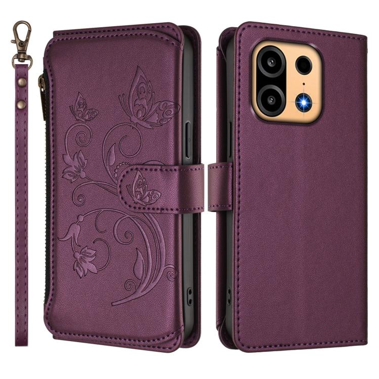 Butterfly Love Flower Multi-card Zipper Wallet Leather Phone Case, For OnePlus Turbo 6X Pro 5G, For OnePlus Turbo 6 / 6V 5G, For OnePlus Nord 5 5G / Ace 5 Ultra, For OnePlus Nord CE5 / Ace 5 Racing, For OnePlus 13T, For OnePlus 13R 5G / Ace 5 / 5 Pro  ...