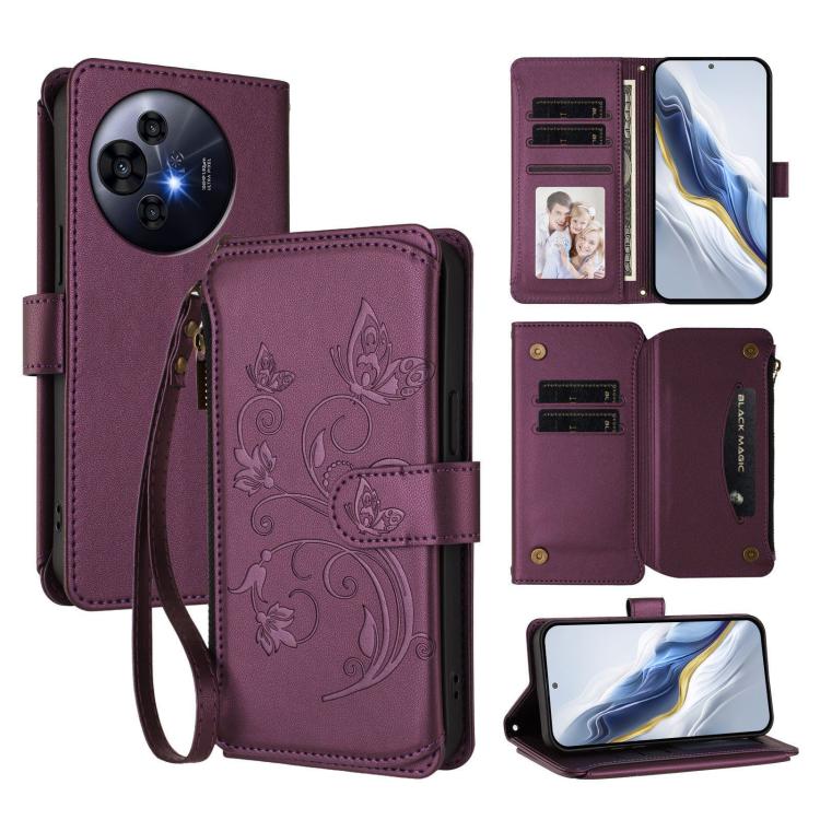 Butterfly Love Flower Multi-card Zipper Wallet Leather Phone Case, For TCL K70 Power 4G / K70 4G, For TCL NxtPaper 70 Pro 5G, For TCL K32 5G / K33 5G, For TCL 60 SE NxtPaper, For TCL 30Z / T602DL / 30 LE / T602DL, For TCL 40 XL / 40 T / T608DL         ...