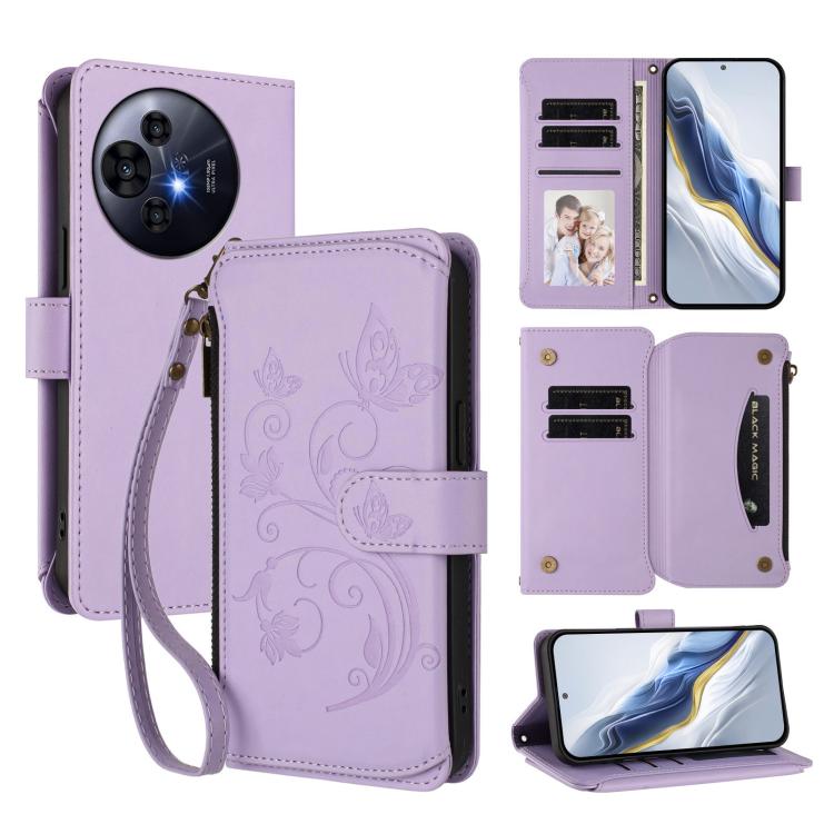 Butterfly Love Flower Multi-card Zipper Wallet Leather Phone Case, For TCL K70 Power 4G / K70 4G, For TCL NxtPaper 70 Pro 5G, For TCL K32 5G / K33 5G, For TCL 60 SE NxtPaper, For TCL 30Z / T602DL / 30 LE / T602DL, For TCL 40 XL / 40 T / T608DL         ...