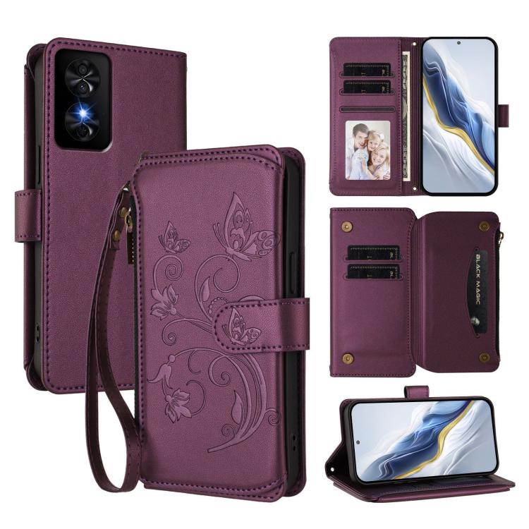 Butterfly Love Flower Multi-card Zipper Wallet Leather Phone Case, For TCL 60 5G, For TCL 60R, For TCL 503, For TCL 50 5G / 50 XE NxtPaper 5G, For TCL 50 XL / 50 XL NxtPaper 5G, For TCL 201, For TCL 50 XE, For TCL 50 SE / 40 NxtPaper 4G                ...