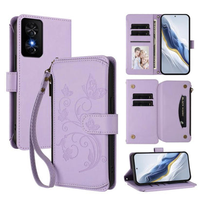 Butterfly Love Flower Multi-card Zipper Wallet Leather Phone Case, For TCL 60 5G, For TCL 60R, For TCL 503, For TCL 50 5G / 50 XE NxtPaper 5G, For TCL 50 XL / 50 XL NxtPaper 5G, For TCL 201, For TCL 50 XE, For TCL 50 SE / 40 NxtPaper 4G                ...