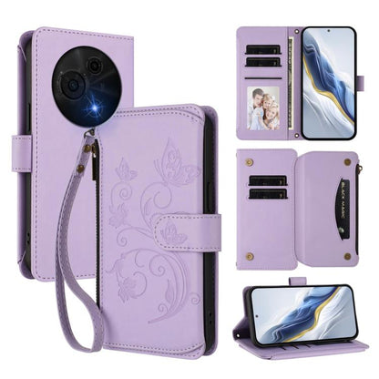 Butterfly Love Flower Multi-card Zipper Wallet Leather Phone Case, For TCL K70 Power 4G / K70 4G, For TCL NxtPaper 70 Pro 5G, For TCL K32 5G / K33 5G, For TCL 60 SE NxtPaper, For TCL 30Z / T602DL / 30 LE / T602DL, For TCL 40 XL / 40 T / T608DL         ...
