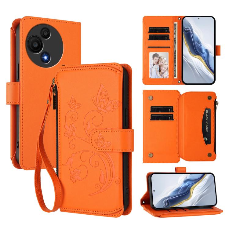 Butterfly Love Flower Multi-card Zipper Wallet Leather Phone Case, For TCL K70 Power 4G / K70 4G, For TCL NxtPaper 70 Pro 5G, For TCL K32 5G / K33 5G, For TCL 60 SE NxtPaper, For TCL 30Z / T602DL / 30 LE / T602DL, For TCL 40 XL / 40 T / T608DL         ...