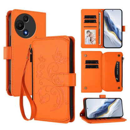 Butterfly Love Flower Multi-card Zipper Wallet Leather Phone Case, For TCL K70 Power 4G / K70 4G, For TCL NxtPaper 70 Pro 5G, For TCL K32 5G / K33 5G, For TCL 60 SE NxtPaper, For TCL 30Z / T602DL / 30 LE / T602DL, For TCL 40 XL / 40 T / T608DL         ...