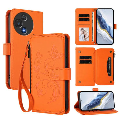 Butterfly Love Flower Multi-card Zipper Wallet Leather Phone Case, For TCL 60 5G, For TCL 60R, For TCL 503, For TCL 50 5G / 50 XE NxtPaper 5G, For TCL 50 XL / 50 XL NxtPaper 5G, For TCL 201, For TCL 50 XE, For TCL 50 SE / 40 NxtPaper 4G                ...