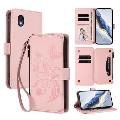 Butterfly Love Flower Multi-card Zipper Wallet Leather Phone Case, For TCL 60 5G, For TCL 60R, For TCL 503, For TCL 50 5G / 50 XE NxtPaper 5G, For TCL 50 XL / 50 XL NxtPaper 5G, For TCL 201, For TCL 50 XE, For TCL 50 SE / 40 NxtPaper 4G                ...