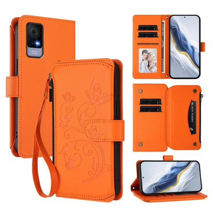 Butterfly Love Flower Multi-card Zipper Wallet Leather Phone Case, For TCL K70 Power 4G / K70 4G, For TCL NxtPaper 70 Pro 5G, For TCL K32 5G / K33 5G, For TCL 60 SE NxtPaper, For TCL 30Z / T602DL / 30 LE / T602DL, For TCL 40 XL / 40 T / T608DL         ...