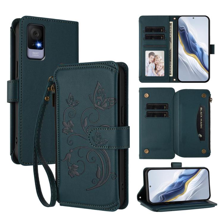 Butterfly Love Flower Multi-card Zipper Wallet Leather Phone Case, For TCL K70 Power 4G / K70 4G, For TCL NxtPaper 70 Pro 5G, For TCL K32 5G / K33 5G, For TCL 60 SE NxtPaper, For TCL 30Z / T602DL / 30 LE / T602DL, For TCL 40 XL / 40 T / T608DL         ...