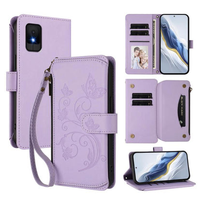 Butterfly Love Flower Multi-card Zipper Wallet Leather Phone Case, For TCL 60 5G, For TCL 60R, For TCL 503, For TCL 50 5G / 50 XE NxtPaper 5G, For TCL 50 XL / 50 XL NxtPaper 5G, For TCL 201, For TCL 50 XE, For TCL 50 SE / 40 NxtPaper 4G                ...
