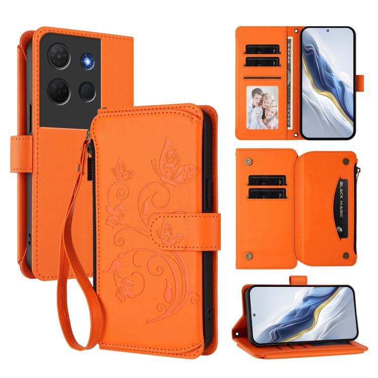 Butterfly Love Flower Multi-card Zipper Wallet Leather Phone Case, For TCL 60 5G, For TCL 60R, For TCL 503, For TCL 50 5G / 50 XE NxtPaper 5G, For TCL 50 XL / 50 XL NxtPaper 5G, For TCL 201, For TCL 50 XE, For TCL 50 SE / 40 NxtPaper 4G                ...