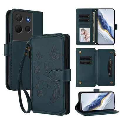 Butterfly Love Flower Multi-card Zipper Wallet Leather Phone Case, For TCL 60 5G, For TCL 60R, For TCL 503, For TCL 50 5G / 50 XE NxtPaper 5G, For TCL 50 XL / 50 XL NxtPaper 5G, For TCL 201, For TCL 50 XE, For TCL 50 SE / 40 NxtPaper 4G                ...
