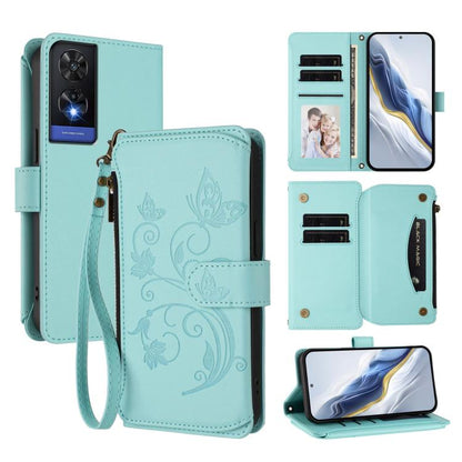 Butterfly Love Flower Multi-card Zipper Wallet Leather Phone Case, For TCL 60 5G, For TCL 60R, For TCL 503, For TCL 50 5G / 50 XE NxtPaper 5G, For TCL 50 XL / 50 XL NxtPaper 5G, For TCL 201, For TCL 50 XE, For TCL 50 SE / 40 NxtPaper 4G                ...