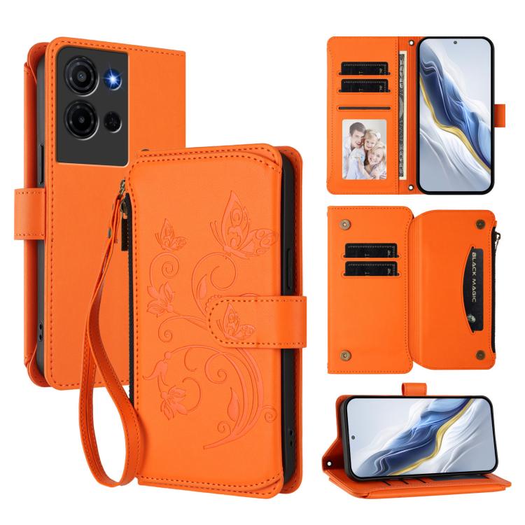 Butterfly Love Flower Multi-card Zipper Wallet Leather Phone Case, For TCL K70 Power 4G / K70 4G, For TCL NxtPaper 70 Pro 5G, For TCL K32 5G / K33 5G, For TCL 60 SE NxtPaper, For TCL 30Z / T602DL / 30 LE / T602DL, For TCL 40 XL / 40 T / T608DL         ...