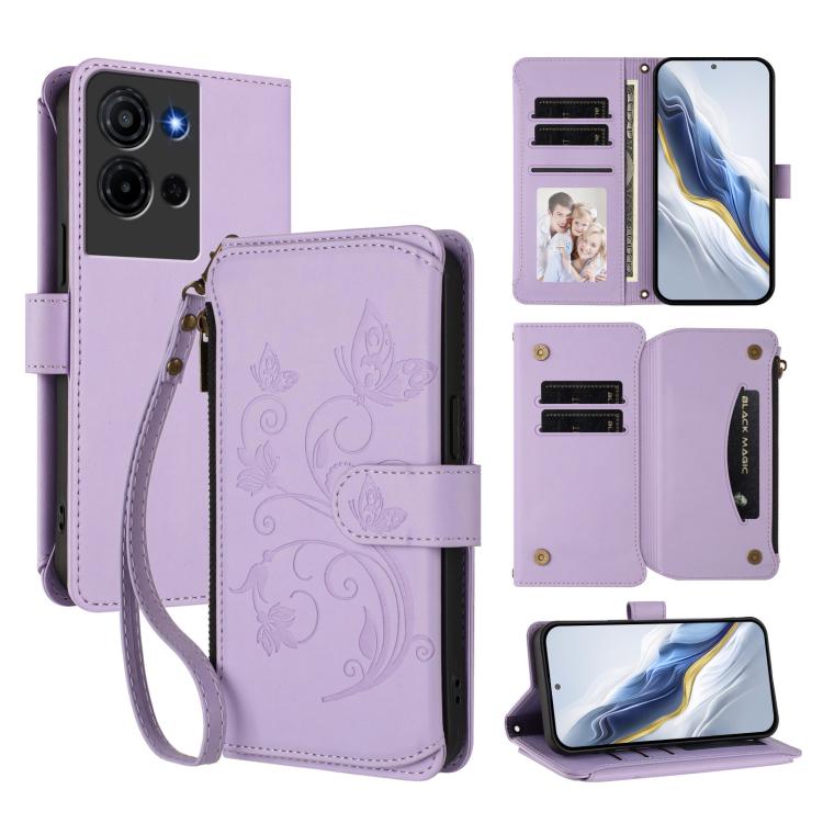 Butterfly Love Flower Multi-card Zipper Wallet Leather Phone Case, For TCL K70 Power 4G / K70 4G, For TCL NxtPaper 70 Pro 5G, For TCL K32 5G / K33 5G, For TCL 60 SE NxtPaper, For TCL 30Z / T602DL / 30 LE / T602DL, For TCL 40 XL / 40 T / T608DL         ...