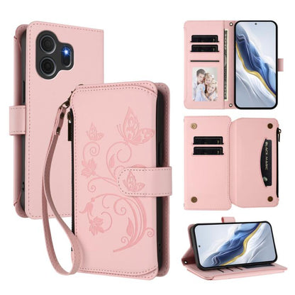 Butterfly Love Flower Multi-card Zipper Wallet Leather Phone Case, For TCL K70 Power 4G / K70 4G, For TCL NxtPaper 70 Pro 5G, For TCL K32 5G / K33 5G, For TCL 60 SE NxtPaper, For TCL 30Z / T602DL / 30 LE / T602DL, For TCL 40 XL / 40 T / T608DL         ...