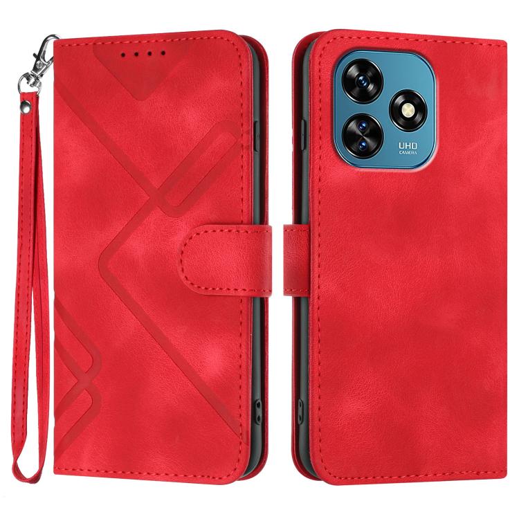 Line Pattern Skin Feel Leather Phone Case, For Oukitel C17 4G 2026, For Oukitel C26, For Oukitel C53, For Oukitel C51
