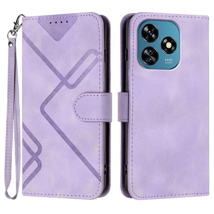Line Pattern Skin Feel Leather Phone Case, For Oukitel C17 4G 2026, For Oukitel C26, For Oukitel C53, For Oukitel C51