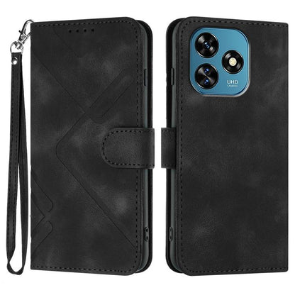 Line Pattern Skin Feel Leather Phone Case, For Oukitel C17 4G 2026, For Oukitel C26, For Oukitel C53, For Oukitel C51