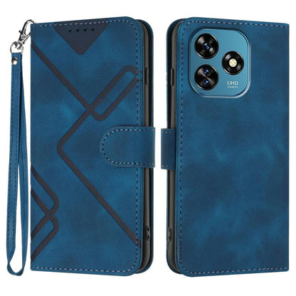 Line Pattern Skin Feel Leather Phone Case, For Oukitel C17 4G 2026, For Oukitel C26, For Oukitel C53, For Oukitel C51