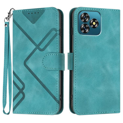 Line Pattern Skin Feel Leather Phone Case, For Oukitel C17 4G 2026, For Oukitel C26, For Oukitel C53, For Oukitel C51